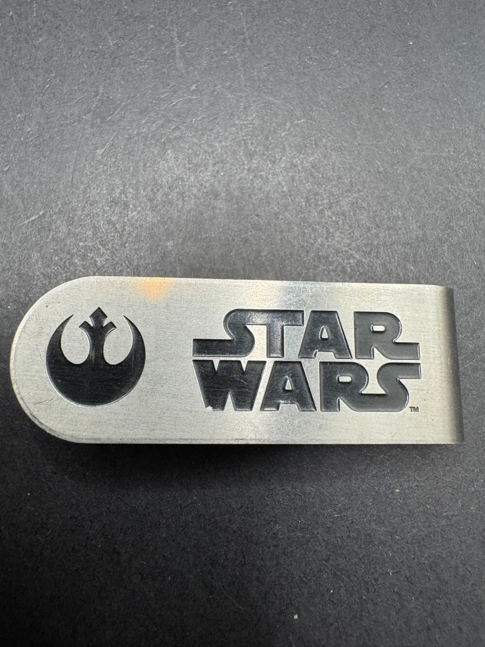 Star Wars Rebel Alliance Logo Lucasfilms Ltd Signed Stainless Steel Money Clip
